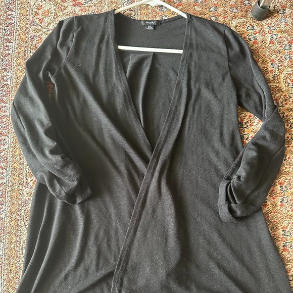 Rhapsody Black light weight open front Cardigan Size S/P - Picture 1 of 5